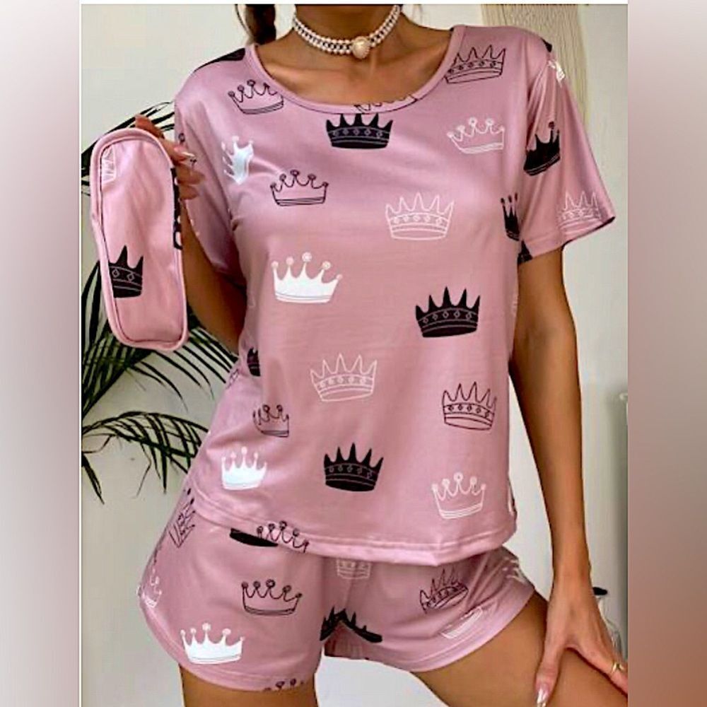 3 piece pajama set and matching sleep mask NIB